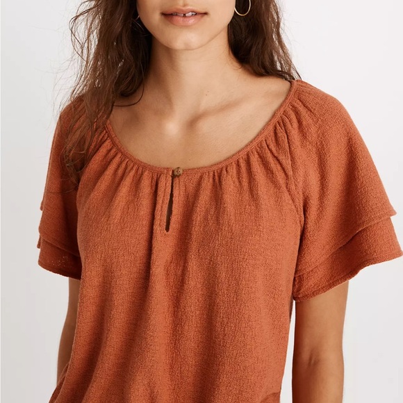 Madewell Texture & Thread Tiered- Sleeve Top - Picture 2 of 8